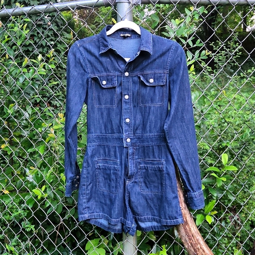 Denim romper